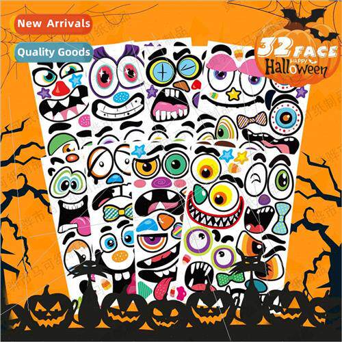 Halloween Pumpkin Decoration Stickers Cute Pumpkin Face Stic
