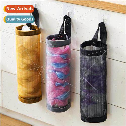 Wall-mounted kitchen garbage bag storage hanging bag miscell