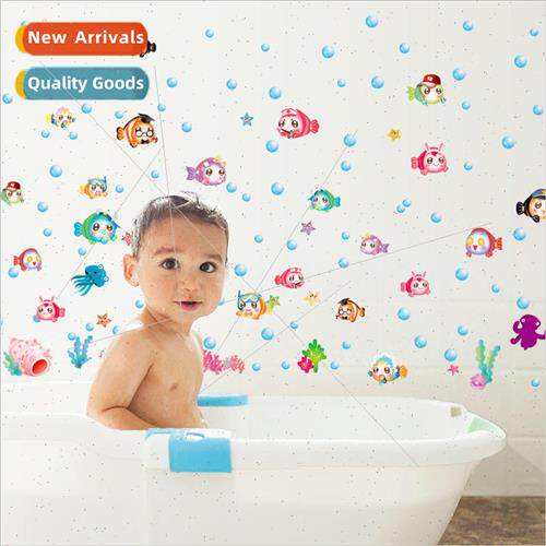 New wall stickers cartoon under the sea colorful bubble fish