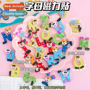 Colorful with magnet wooden uppercase letters refrigerator s