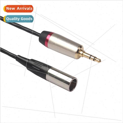 All copper gold-plated head 3.5 stereo male to MINI XLR 3pin