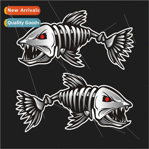 New horror skeleton shark fishing man cover scratches reflec