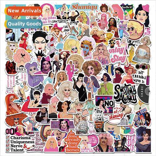 100 into RuPaul drag queen show graffiti stickers luggage la