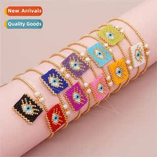 rice beads eyelash Shambhala tag colorful eyes cop bohemian