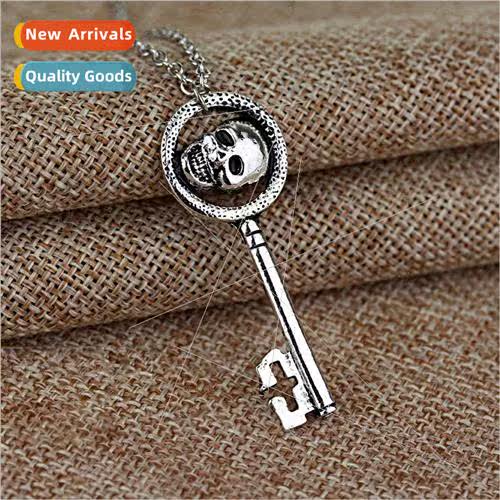 Storybrooke Skull Key Pendant Vintage Punk Hip Hop Alloy Nec