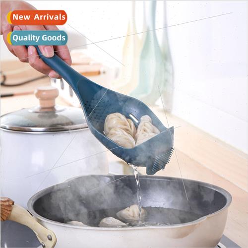 Japanese  gyoza leaky spoon kitchen long handle fishing nood