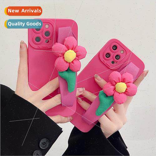 ins rose red flower wristbands 适用 iphone14 phone case 13Pr