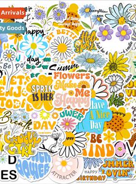 50 Sunflower Text Stickers Romantic Sun Flower Sunflower Eng