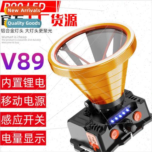 V89V90 strong light headlamp induction headlamp rechargeable