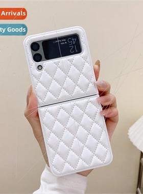 New Samsung ZFlip4 phone case lambskin acrylic small fragran