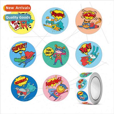 Cartoon Superman Flying Man Stickers Cute Animals Children R