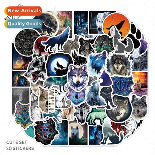 50 new canine animal wolf Wolf personalized stickers motorcy