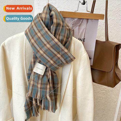 Scarf womens fall and winter Korean  of the double-sided pla