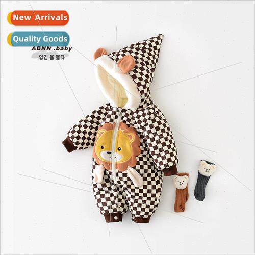 Hand stuffed cotton long crawl baby super cute winter jumpsu