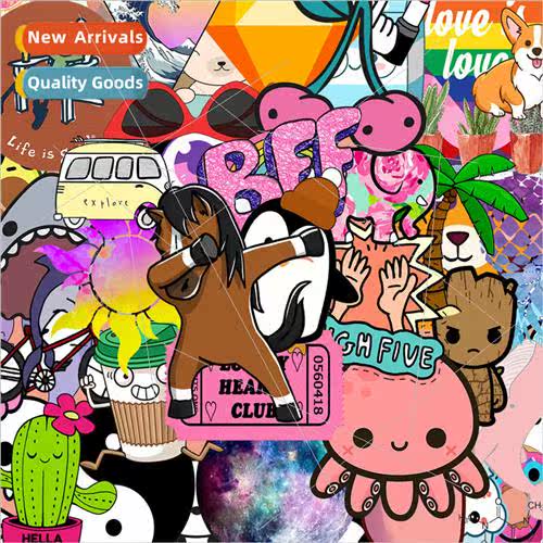 50 kawaii doodle stickers guitar cell phone computer decorat