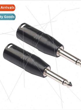 Electroplated black mono 6.35 male to ca XLR three core male