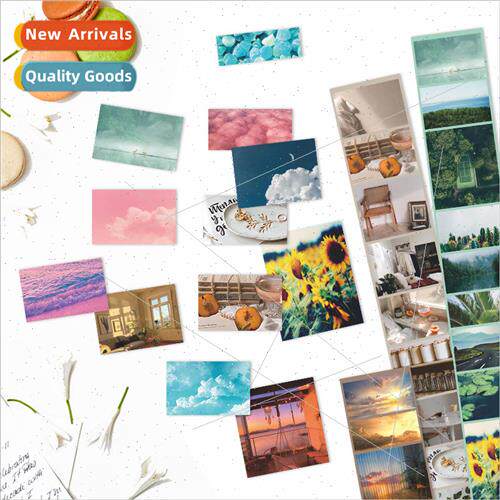 Eight ins  literary long series of handbook material sticker