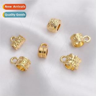 alloy with hanging Electroplating beads color barrel spa 14K