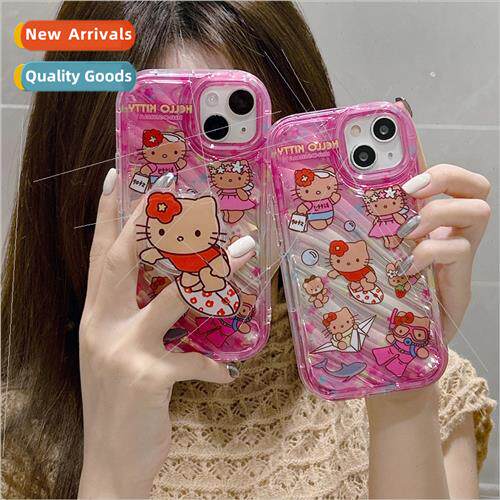 INS cartoon cute diving cat 适用 Apple 14/13 phone case 12Pr
