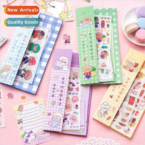 Mikos Leisurely fe Card Stickers Sticky Notes Set Handbook e