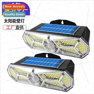 Solar wall light human sensor outdoor garden light waterproo