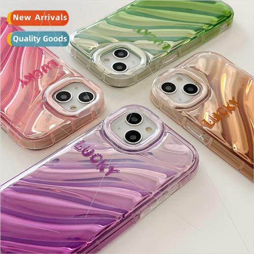 Ins niche simple double-sided ripple 适用 iPhone 12/11 phone