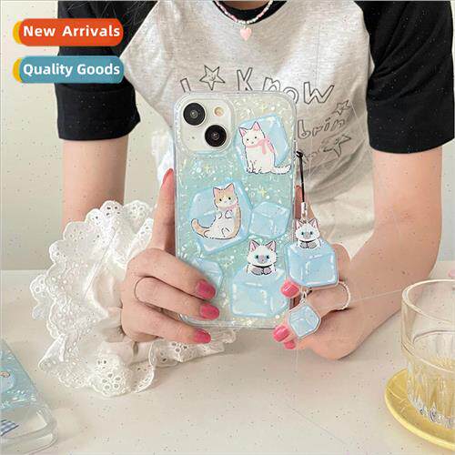 Summer Cute Ice Cube Cat 适用 Apple 12Pro/11 Phone Case iPho