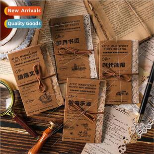 Attic manuscript handbook material paper retro tearable diy
