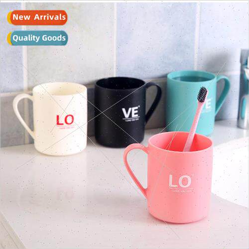 Household LOVE couple wash cup simple plastic cup creative b