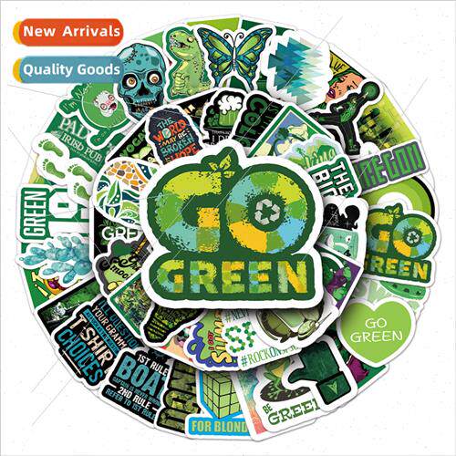 67 green small fresh graffiti stickers luggage waterproof st