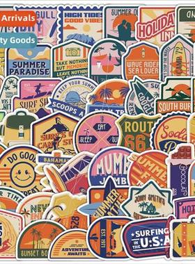 50 pcs of 70s American retro stickers book bag pen holder mo