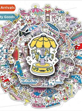 50 carousel horse handbook stickers cute cartoon children st