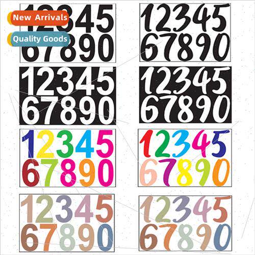 New 4-inch vinyl PVC self-adhesive hollow mailbox number doo