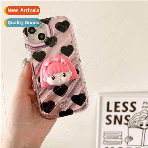 ins sweet cool black love apple 13/12ProMax inner twill 11