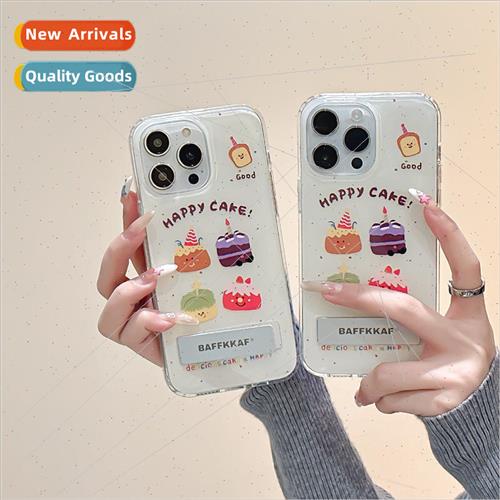 ins splash ink cute cupcake 14/15ProMax stand iPhone12 适用