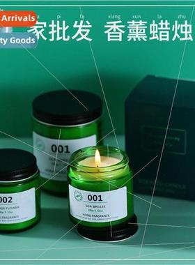 Green Glass Aroma Candle Accompaniment  Box Handmade Smokele