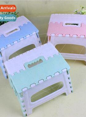 BD04 Plastic Color Blocking Foldable Stool Bathroom Children