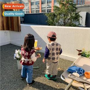 flo 2023 girls and boys Korean new spring vest Childrens