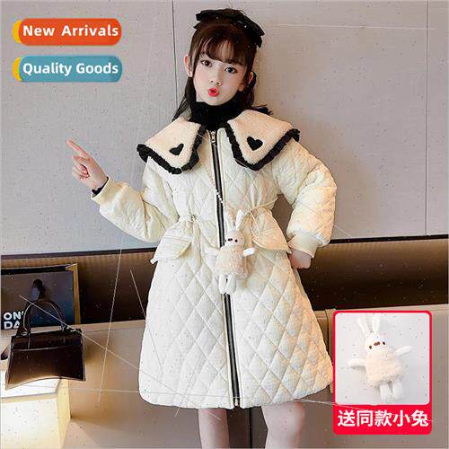 Girls winter cotton clothing 2023 new girls big girl winter