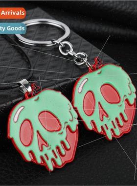 Halloween jewelry horror rotten apple skull necklace metal k