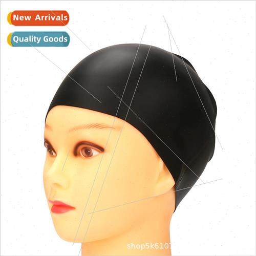New high elastic silicone swimming cap ladies universal long