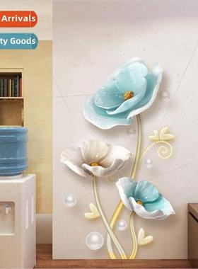 Blue lotus wall decals entryway wall bedroom decorations wal