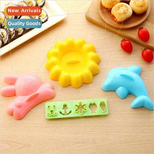 Kitchen Breakfast Bento Dolphin Rice Mould Set of 4 Cartoon