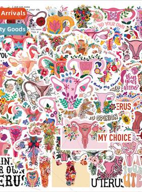 50 Hot New Womb Flower Stickers ggage Computer Guitar Skateb
