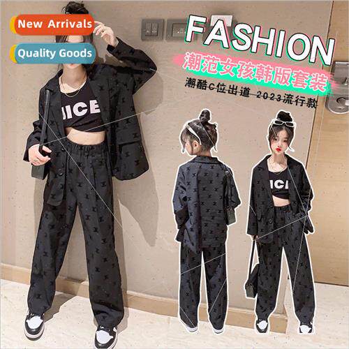 Childrens clothing 2023 new girls Korean  of the set of fall