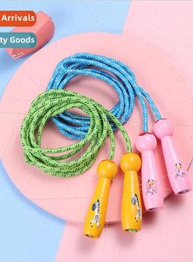 Children jump rope wooden handle baby kindergarten beginner