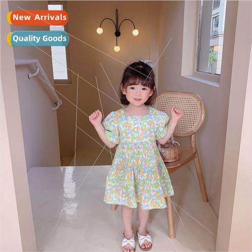 Girls dress 2023 childrens summer new Korean  of the bubble-
