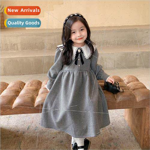 fall and winter new girls thousand birds check dress Korean