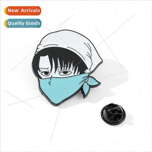 Cartoon anime Attack on Titan character  brooch soldier chie