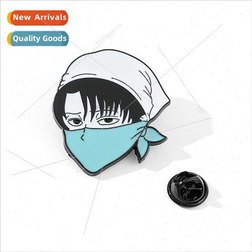 Cartoon anime Attack on Titan character  brooch soldier chie